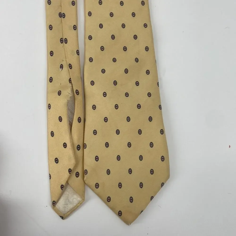 Vintage Dior yellow silk tie